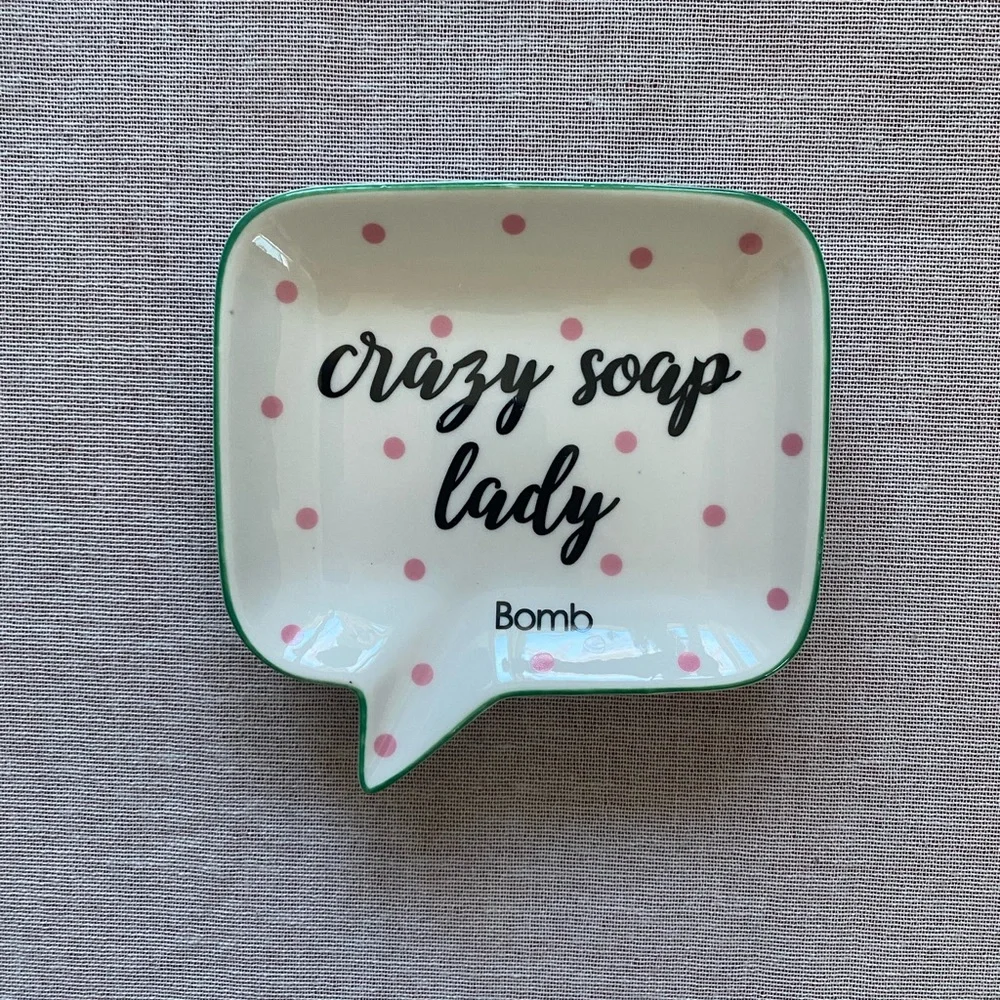 Bomb Cosmetics funky polka dot soap dish trinket decor gift